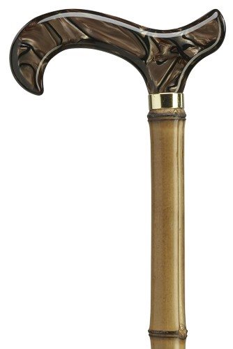  Unisex Fritz Cane Brown, Shiny Metal Handle